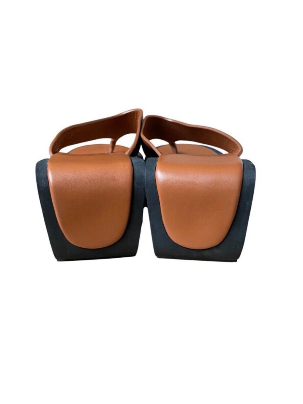 FRAME Le Ocean Platform Leather Sandals In Tobacco - Size 40 - Picture 3 of 7
